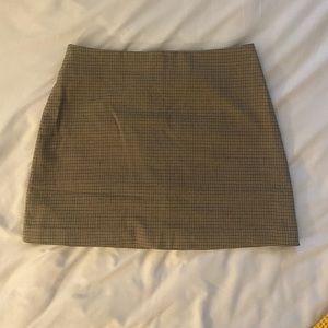 H&M brown/black plaid A Line skirt